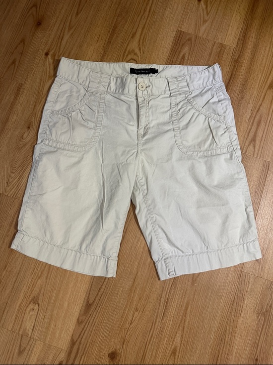 Calvin Klein Pants - Calvin Klein Beige / Cream Shorts with Branded Waistband